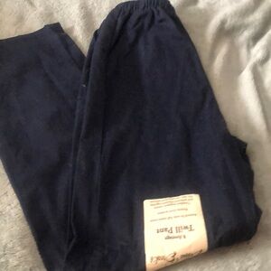 NWT navy blue pull on twill pants stretch great condition with front pockets